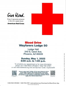 Blood Drive Wayfarers 50 May 1st 231x300 Blood Drive Wayfarers Lodge #50