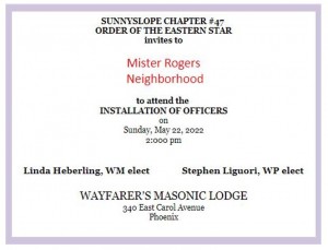 OES 47 Installation 300x229 Sunnyslope Chapter #47 of the Order of Eastern Star / Installation of Officers