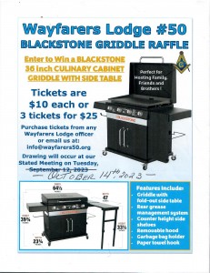 Wayfarers Blackstne Griddle Raffler 20231 231x300 Blackstone Griddle Raffle Saturday October 14th, 2023