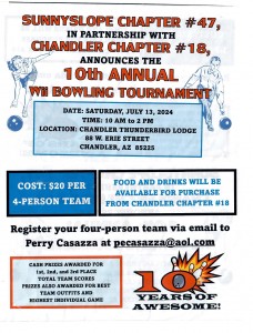 10th Wii Tournament 228x300 OES Sunnyslope Chapter #47 presents the 10th Annual Wii Bowling Tournament